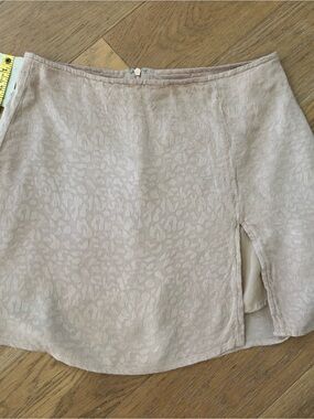 Skylar + Madison beige mini skirt